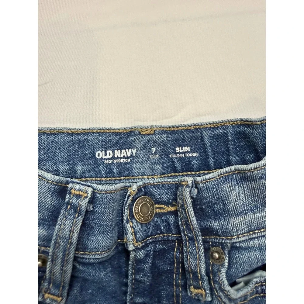 OLD NAVY OSHKOSH Boys 7 Straight Adjustable Waist Bundle Slim Jeans Khakis P2